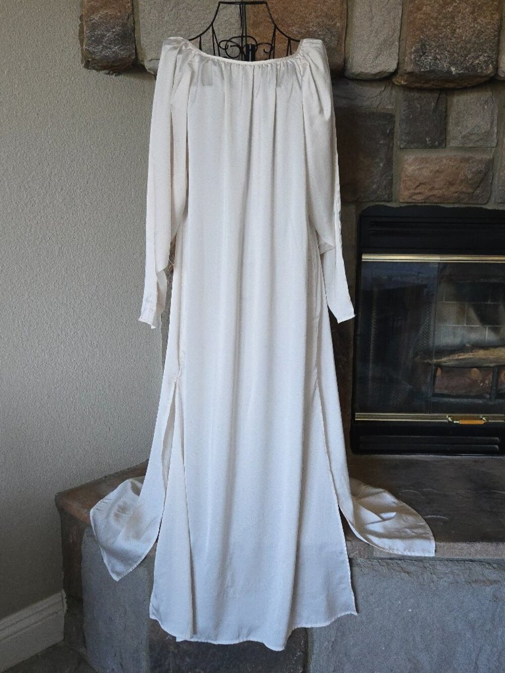 Cream Ivory Maxi Shift Dress